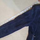 Anne Klein  Blue Suede Leather Jacket - Size Small Photo 10