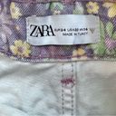 ZARA  Ditsy Floral High Waisted Denim Shorts Photo 2