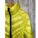 Guess  Women's Puffer Storm Cuffs Quilted Bright Yellow Jacket Coat Size Small Photo 5