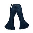 Free People We The Free Crvy Last Dance Crop Flare Raw Hem Pull On Dark Wash Jeans 28 Photo 6