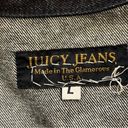 Juicy Couture  Jeans Dark Blue Denim Jacket Size Large Photo 5