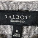 Talbots  Size 8 Pants Linen Silver Sparkly Metallic Cropped Capri Trousers 270 Photo 7