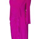 Black Label Magenta Cocktail Bridesmaid Hoco V Neck Dress. Size 2. NWOT. . Photo 5