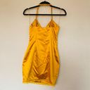 Mistress Rocks , 'Courtesan' Mustard yellow Satin Midi Dress, Size S Photo 3