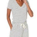 NWOT Daily Ritual Short Sleeve Striped Romper size medium Photo 1