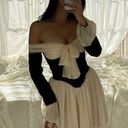 House Of CB  'Alana' Black & Cream Off Shoulder Dress NWOT size L Fuller Photo 1