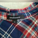 Ambiance Apparel Oversized Plaid Top Photo 5