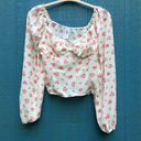 Abound NWT  Woven White Ditsy Floral Bustier Blouse XS Photo 1