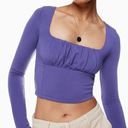 Wilfred Free Artizia  Orbit Long Sleeve Purple Crop Top Medium Photo 0