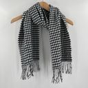 Houndstooth CASHMERE Scarf Made in Scotland  Black White Winter Outdoors Classic Photo 3