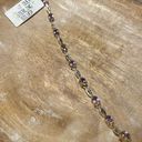 Macy's NWT Dainty Amethyst 18K Gold Over Sterling Silver Bracelet Photo 3