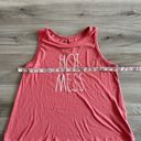 Rae Dunn  M Pink Hot Mess Tank Top Photo 1