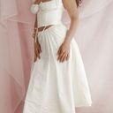 House Of CB  Cora White Gathered Midi Skirt Photo 0