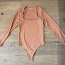 Abercrombie & Fitch  Women's Tan Square Neck Long Sleeve Body Suits Size Medium Photo 0