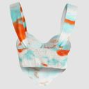 Cider NWT (L)  Blue orange white watercolor corset style crop top Photo 1