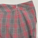 Brooks Brothers Plaid Pleated A-Line Knee Length Skirt Black White Red Size 4 Photo 11