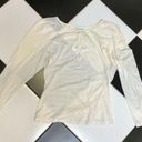 Natori Vintage 80s 90s  Sheer Lace Top Button Scoop Neck Cream Ivory White Small Photo 0