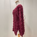 Vintage 90s Burgundy Sweater Yarn Works Chunky bobble knit Oversized Fall Color Size M Photo 5