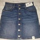 Krass&co NWT Arizona Jean  Jrs Size 1 Button Front Denim Blue Jean Skirt Photo 0