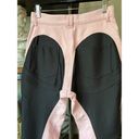 MUGLER Two Tone Twist Panel High Rise Denim Stretch Jeans Pink Black FR 40 US 8 Photo 10