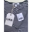 LNA  Stripe V Single Cross Black and White Striped Tank Top Cami NWT Photo 3