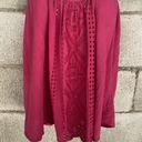 Billabong  Shirt Women Medium Cotton Pink Spaghetti Sleeve Embroidered Cami Tunic Photo 3