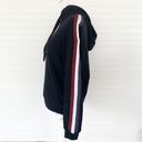 Who What Wear  Black Striped Arm Hoodie Sweatshirt Photo 63