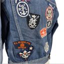 Polo  Ralph Lauren Women’s Nautical Patchwork Blue Denim Trucker Jacket Small Photo 7