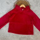 Free People  Movement Cherry Hoodie Plush Velour Pullover Sweater Oversized Photo 5