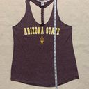 Chicka-d Maroon Arizona State Racer Back Braided Sleeveless Tank Top Photo 5