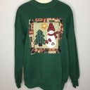 Hanes Vintage Emerald Green Christmas Sweater Premium Weight Heavy Sweater XL Photo 0