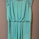 Entro Crochet Mini Dress with Cap Sleeves and Pockets Mint NWT Medium Fit Large Photo 2