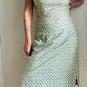 Handmade Vintage 1950s Style Sheath Dress Green Print Midi Length Size Medium  Photo 11