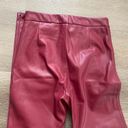 ZARA Red Faux Leather Pants Photo 3