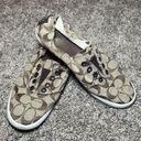 Coach  Womens Size 6.5B Katie Canvas Slip On Sneaker Brown Signature Shoes Photo 10
