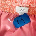 The Loft  Peach Ruffle Floral Lined Short Skirt New Women's Size L Has No Tag Photo 5