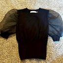 idem Ditto Black Puff Sleeve Sweater Photo 0