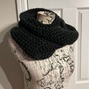 infinity Unisex Black Chunky Knit  Scarf Cozy Winter Accessory minimalist Whimsygoth Photo 1