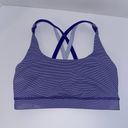 Lululemon  energy sports bra wee striped purple and white size 4-6 Photo 0