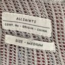 ALLSAINTS  Fellan Zip Up Sweater Open Knit Cardigan Grey Medium Photo 91