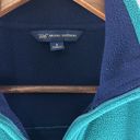 Brooks Brothers  346 Womens Fleece 1/4 Zip Pullover Teal Navy Embroidered Logo Photo 5