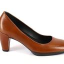 Ecco  Danish Design Plateau Cognac Heels Pump Leather Brown Size 41/US 10 Photo 0