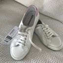 Superga White Leather Platform Sneakers Photo 0