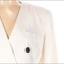 Oleg Cassini  vintage white ivory double breasted blazer jacket size 6 Photo 3