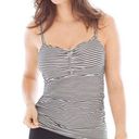 Soma Bandeau Tankini Swim Top Women’s Size 34B Striped Convertible Straps Ruched Photo 0