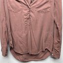 Thread and Supply  1/2 Button Long Sleeve Women's Shirt Size Medium Photo 3