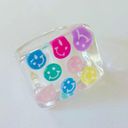 NWOT clear resin chunky multicolored smiley face preppy retro ring Multiple Photo 0