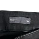 J.Jill  Denim Size 16 High Rise Creased Front Full Leg Jeans Basalt Wash Black Photo 6