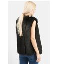 Topshop  Black faux fur vest us Size 4 Photo 1