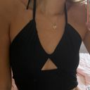 SheIn Black Halter Cutout Top  Photo 0